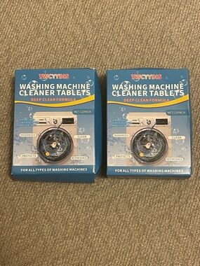 TEMU Washing Machine Cleaning Tablets Pack X 2 boxes (12 pack) NIB/NWT $10